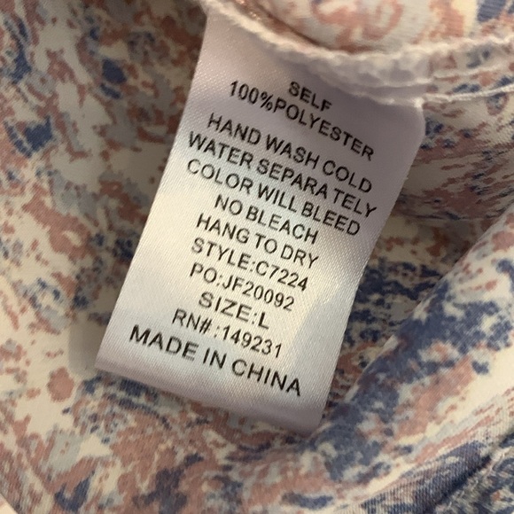 Kori Blue and Pink Floral Blouse - Picture 5 of 6